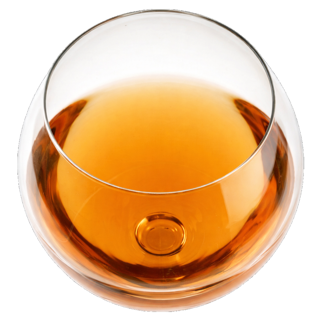 Deep amber wine in glass