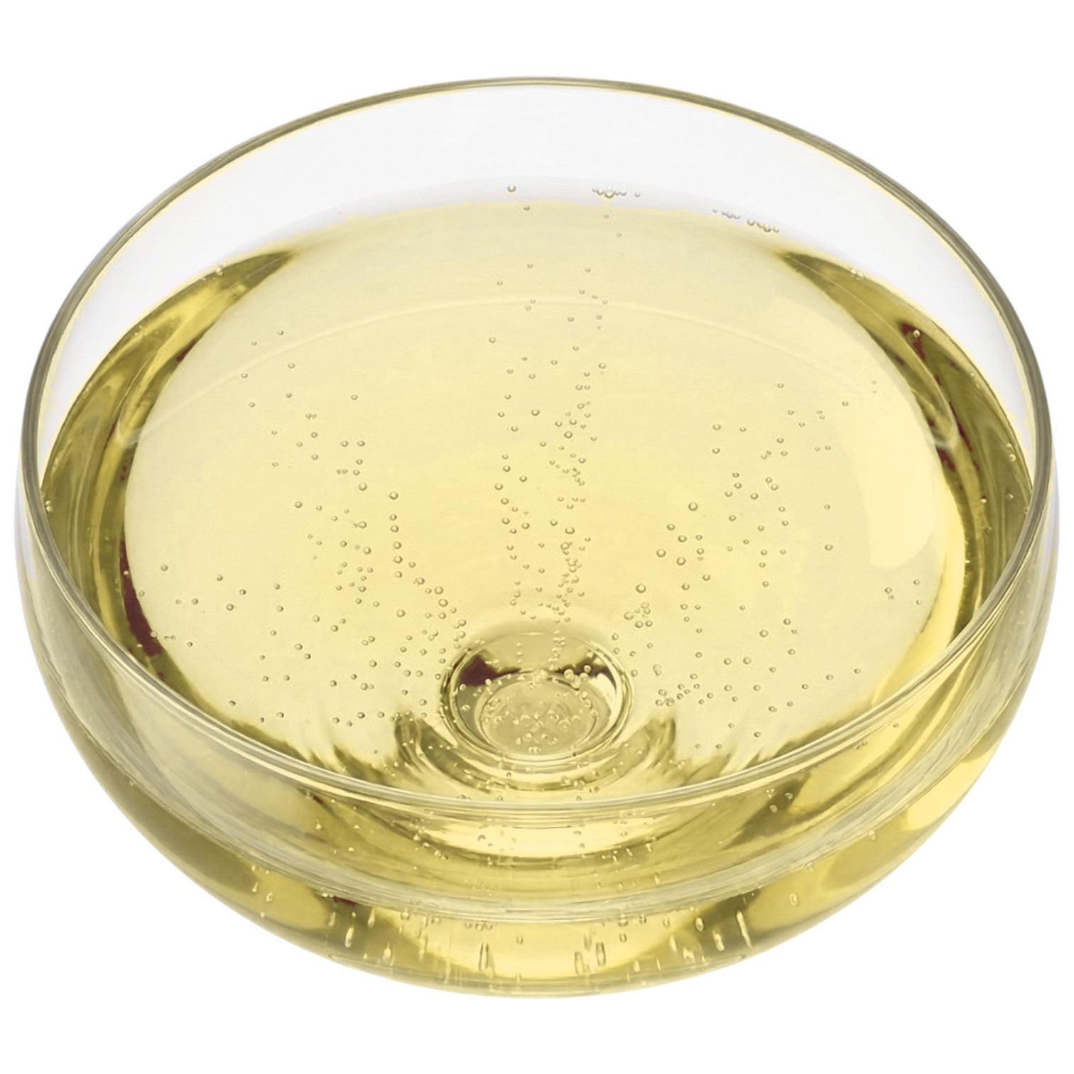 Medium gold sparkling wine in glass