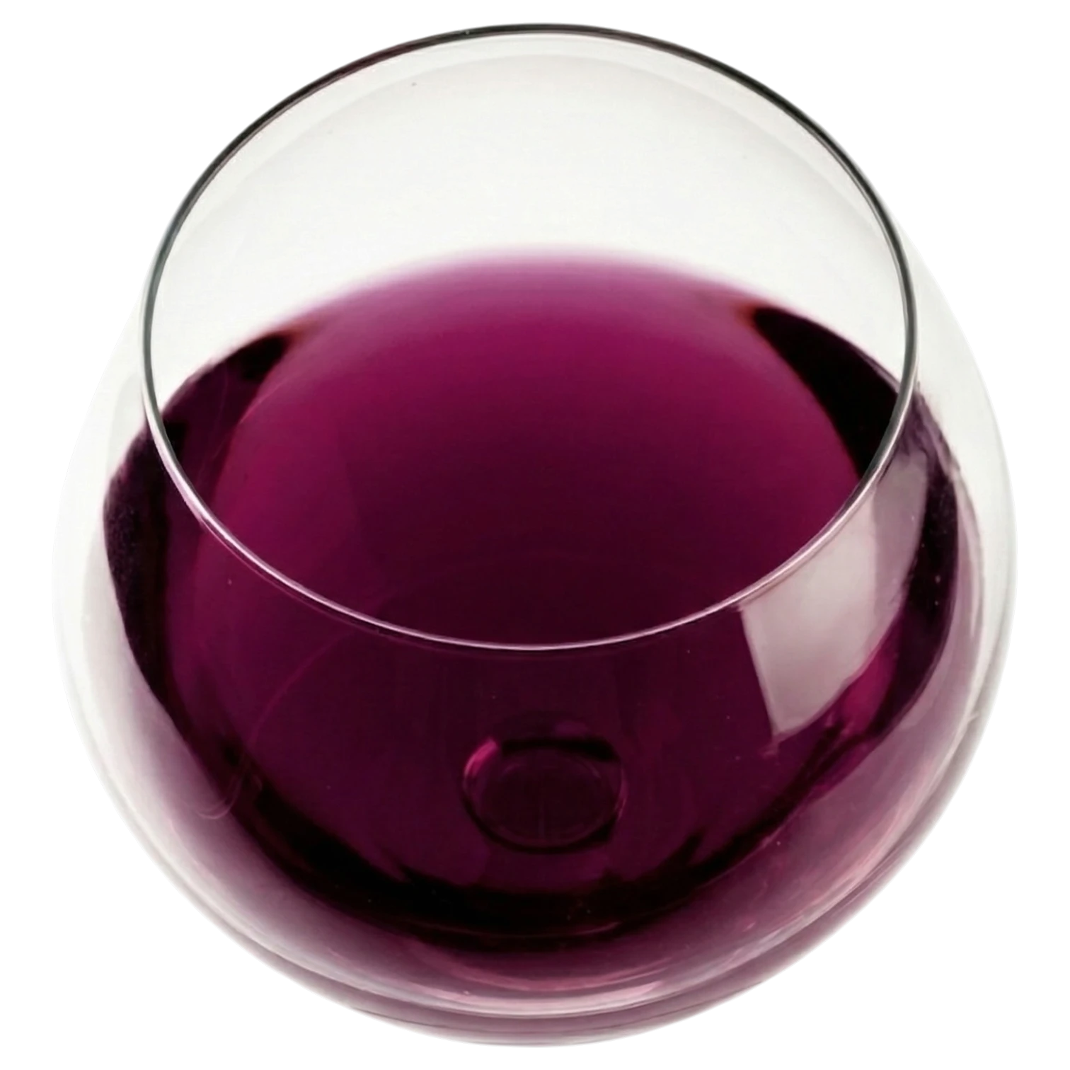 Medium purple wine in glass