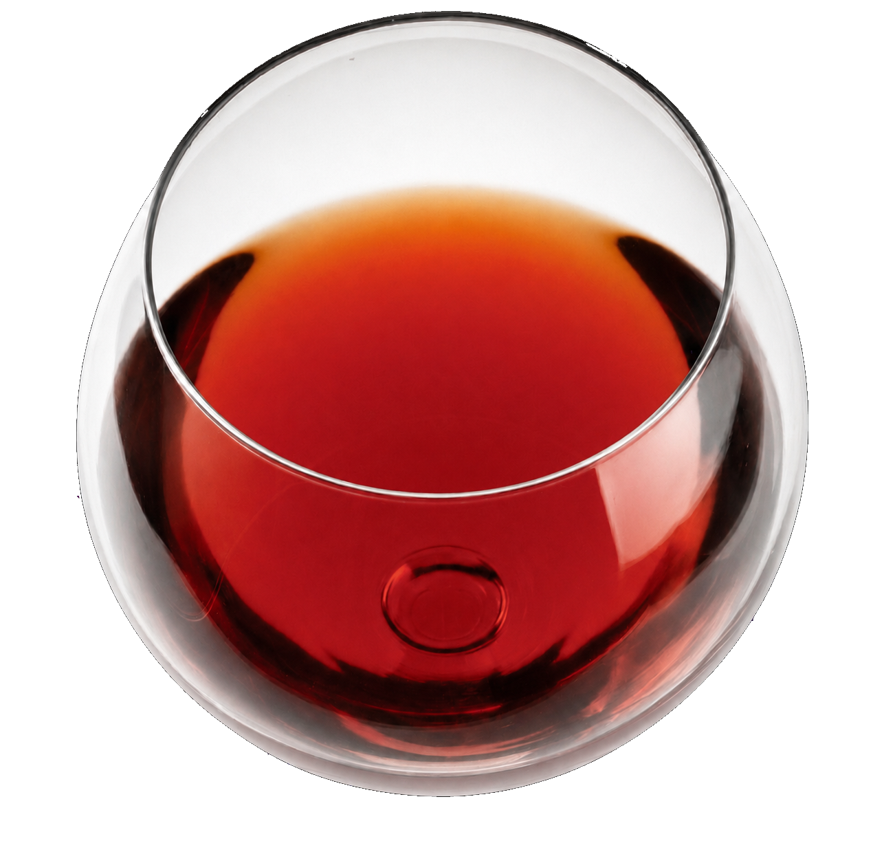 Pale garnet wine in glass