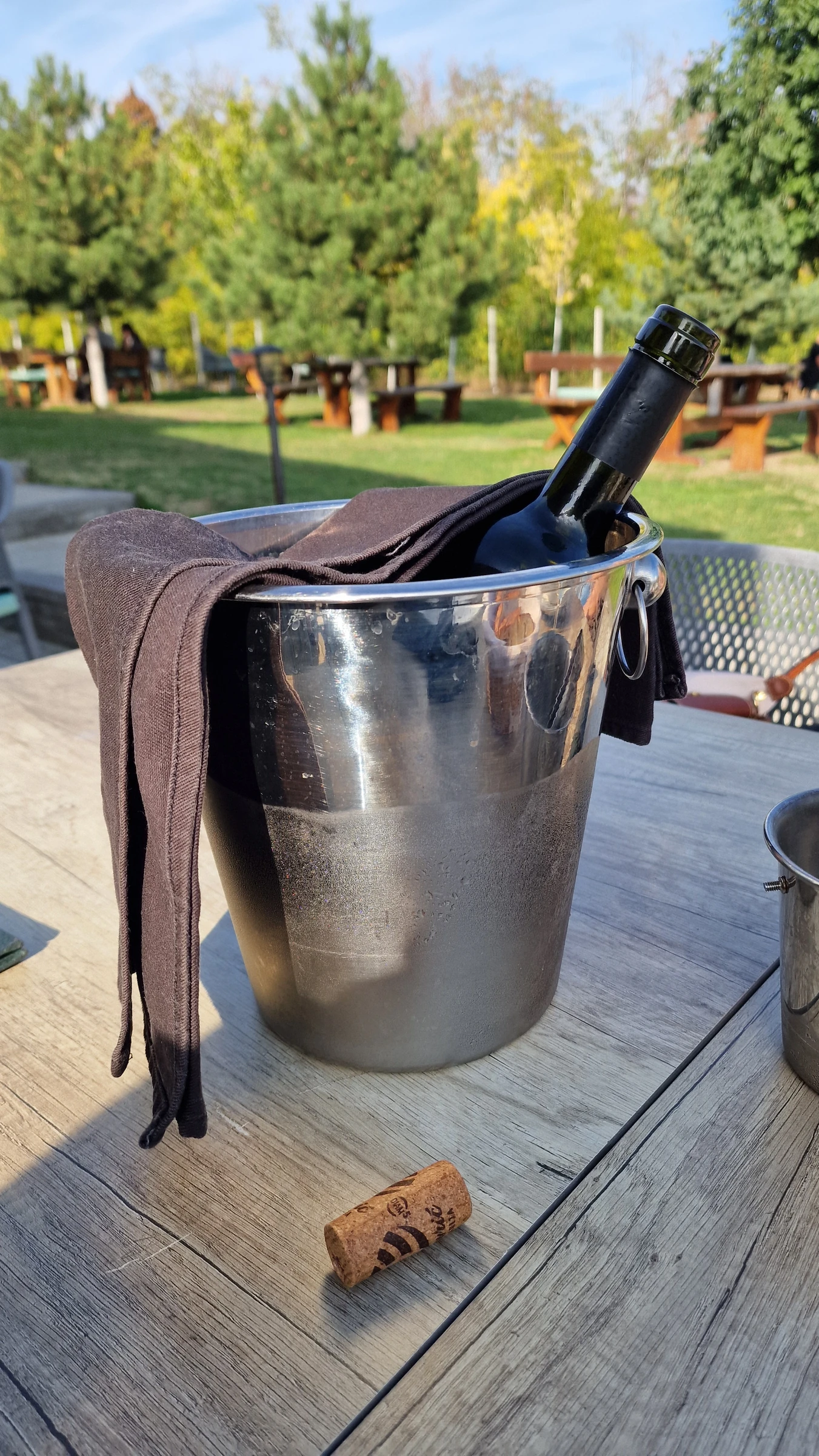 Deurić bottle in an ice bucket