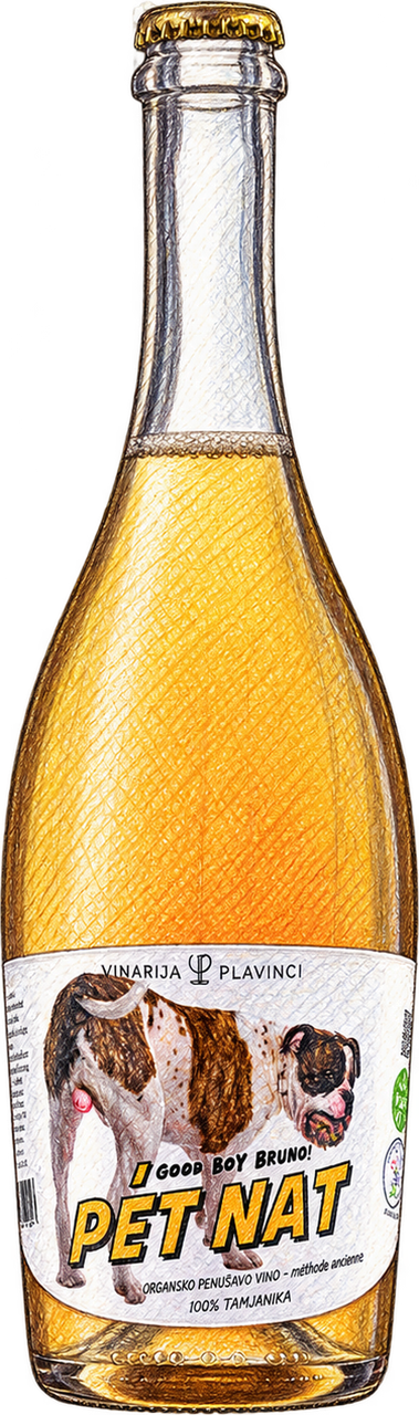 Plavinci ¡Good Boy Bruno! Pét Nat 2023 bottle