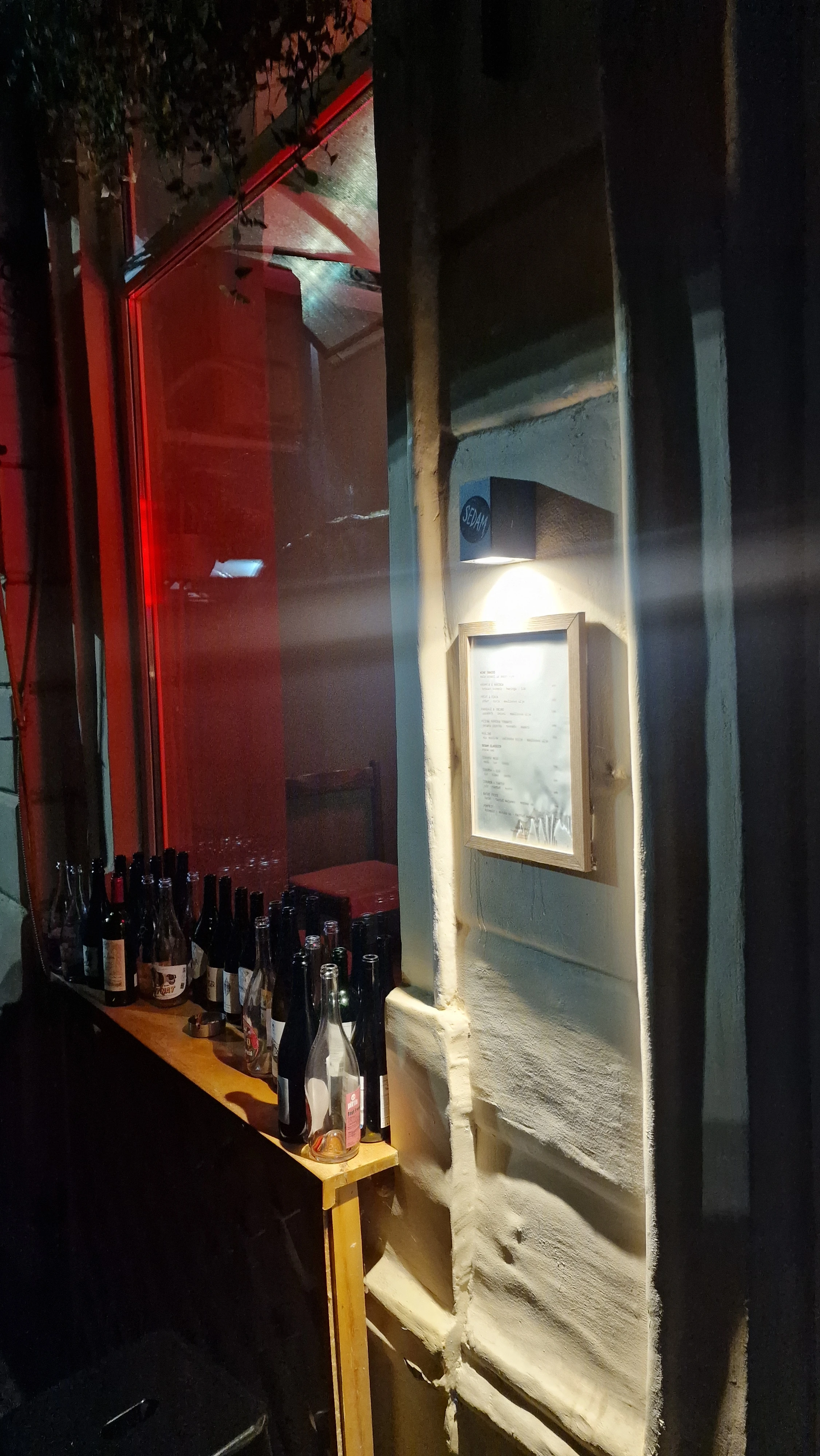 The wine selection at Sedam Zemun