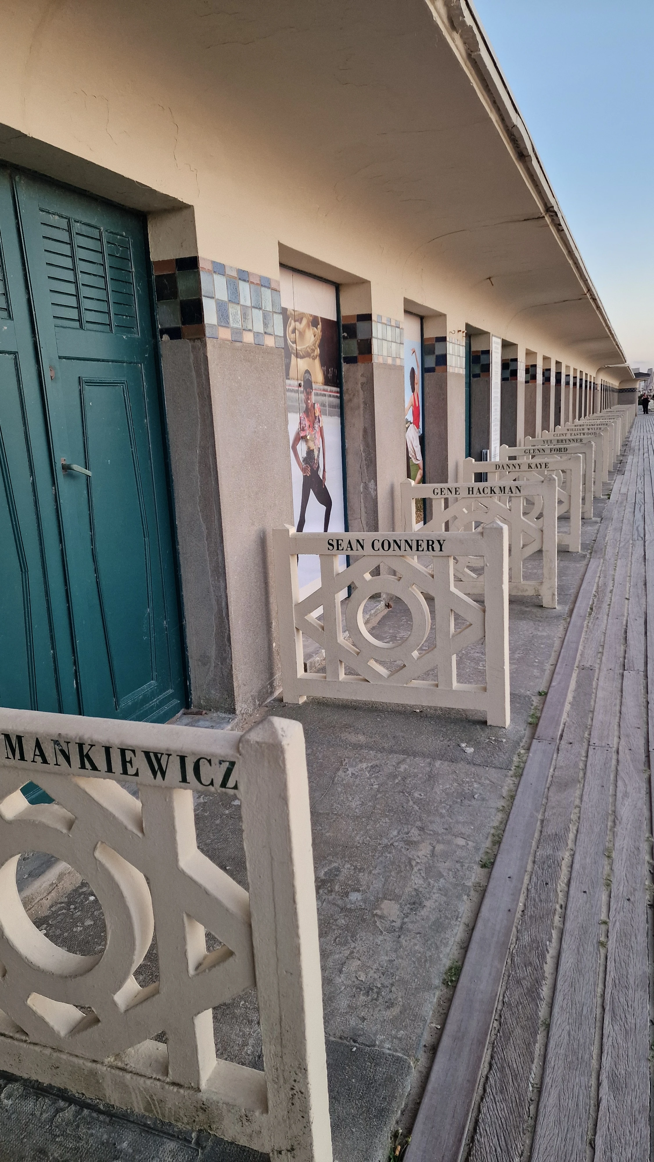 Deauville boardwalk bathing cabins